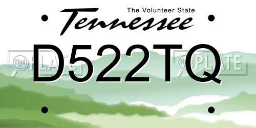 D522TQ Tennessee License Plate