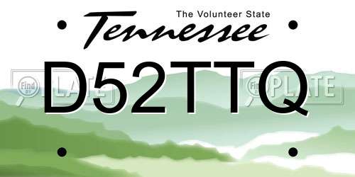 D52TTQ Tennessee License Plate