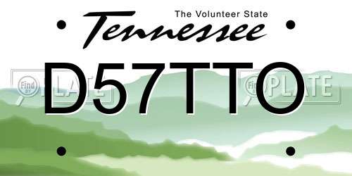 D57TTO Tennessee License Plate
