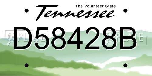 D58428B Tennessee License Plate