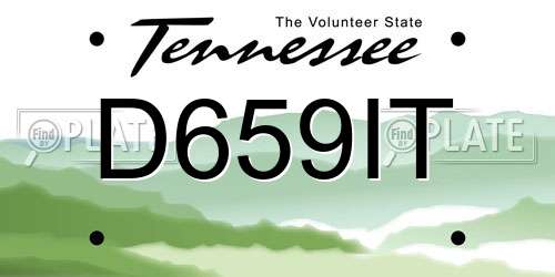 D659IT Tennessee License Plate