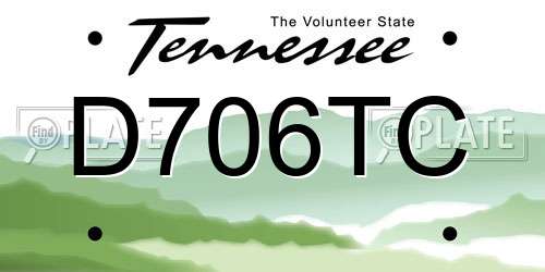 D706TC Tennessee License Plate