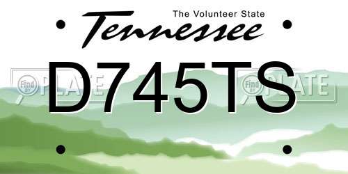 D745TS Tennessee License Plate