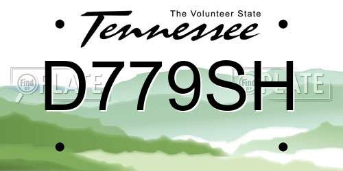 D779SH Tennessee License Plate