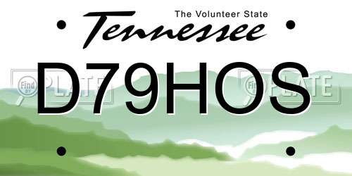 D79HOS Tennessee License Plate