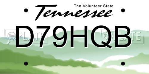 D79HQB Tennessee License Plate