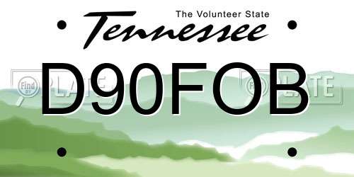 D90FOB Tennessee License Plate