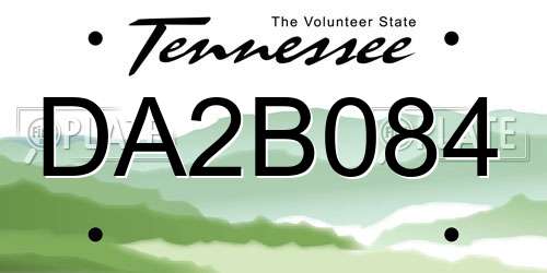 DA2B084 Tennessee License Plate