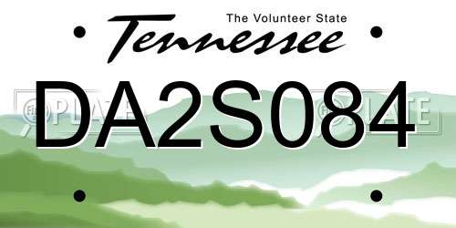 DA2S084 Tennessee License Plate