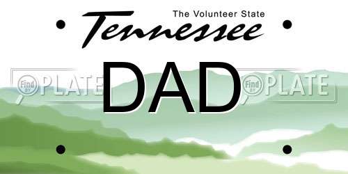 DAD Tennessee License Plate