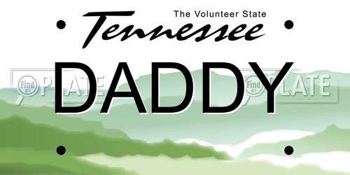 DADDY Tennessee License Plate