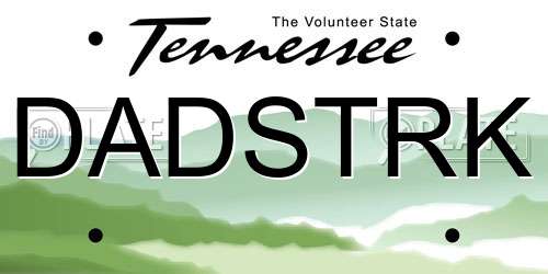 DADSTRK Tennessee License Plate
