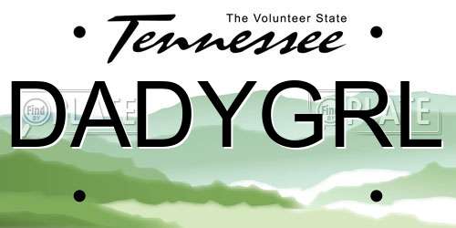 DADYGRL Tennessee License Plate