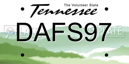 DAFS97 Tennessee License Plate