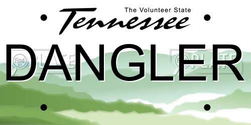 DANGLER Tennessee License Plate