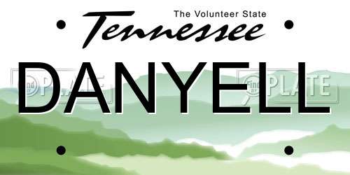 DANYELL Tennessee License Plate