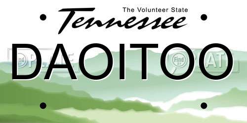 DAOITOO Tennessee License Plate