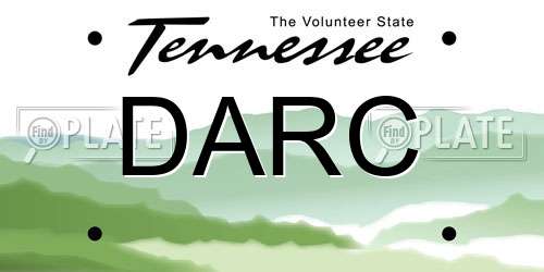DARC Tennessee License Plate