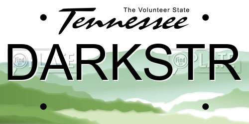 DARKSTR Tennessee License Plate