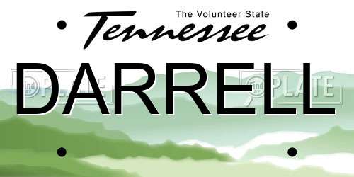 DARRELL Tennessee License Plate