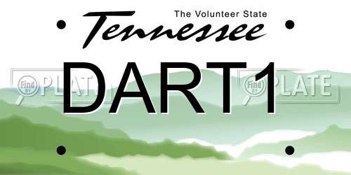 DART1 Tennessee License Plate