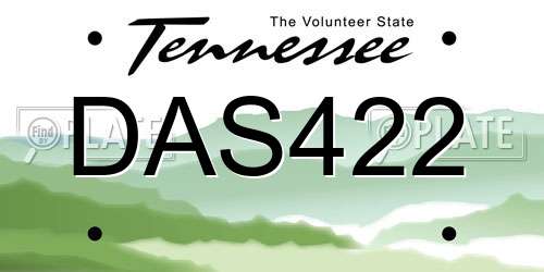 DAS422 Tennessee License Plate