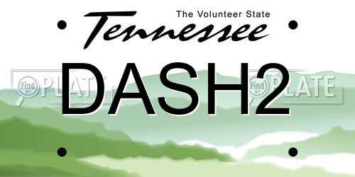 DASH2 Tennessee License Plate