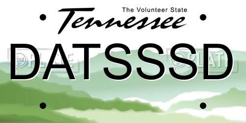 DATSSSD Tennessee License Plate
