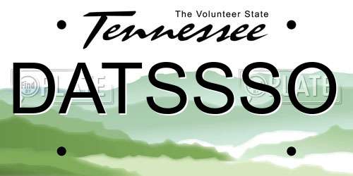 DATSSSO Tennessee License Plate