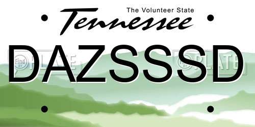 DAZSSSD Tennessee License Plate