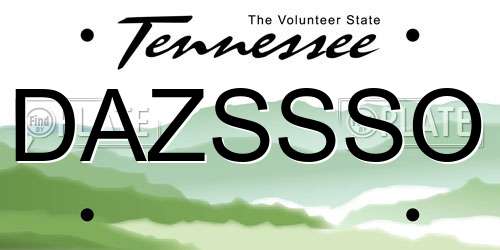 DAZSSSO Tennessee License Plate