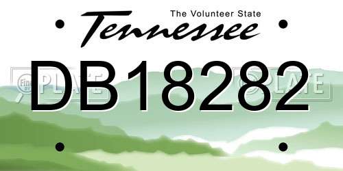 DB18282 Tennessee License Plate