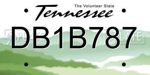 DB1B787 Tennessee License Plate