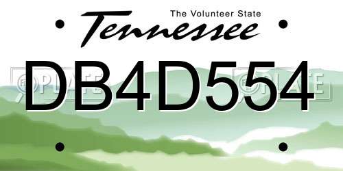 DB4D554 Tennessee License Plate