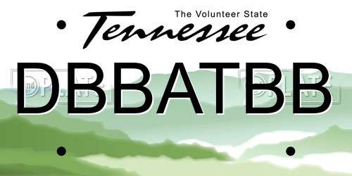 DBBATBB Tennessee License Plate