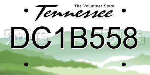 DC1B558 Tennessee License Plate