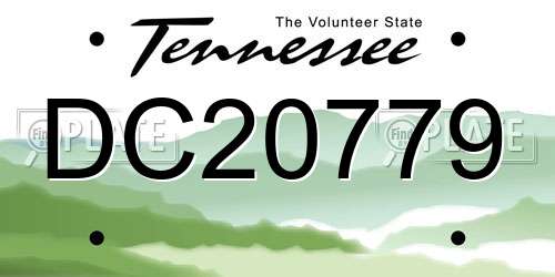 DC20779 Tennessee License Plate