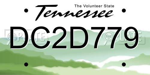 DC2D779 Tennessee License Plate