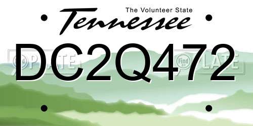 DC2Q472 Tennessee License Plate