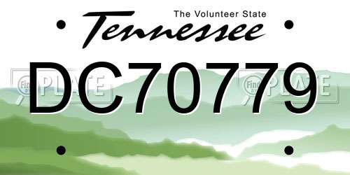 DC70779 Tennessee License Plate