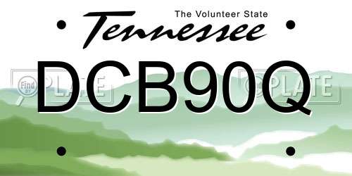 DCB90Q Tennessee License Plate