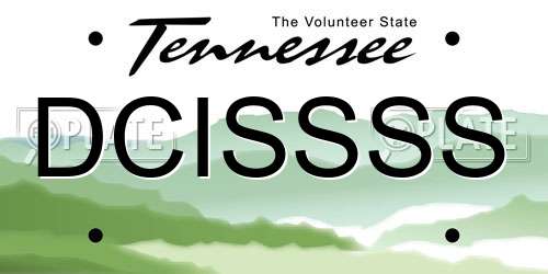 DCISSSS Tennessee License Plate