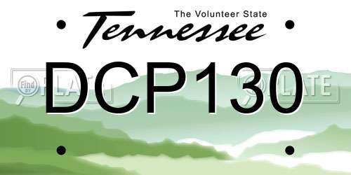 DCP130 Tennessee License Plate