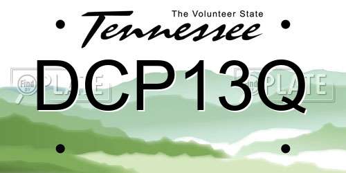 DCP13Q Tennessee License Plate