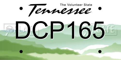 DCP165 Tennessee License Plate