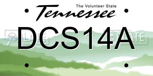 DCS14A Tennessee License Plate