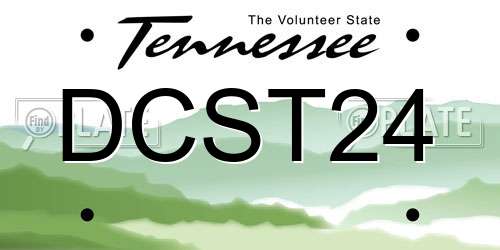 DCST24 Tennessee License Plate