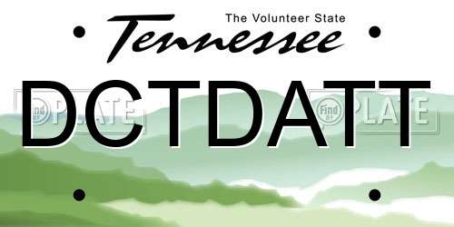 DCTDATT Tennessee License Plate