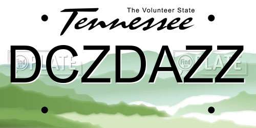 DCZDAZZ Tennessee License Plate