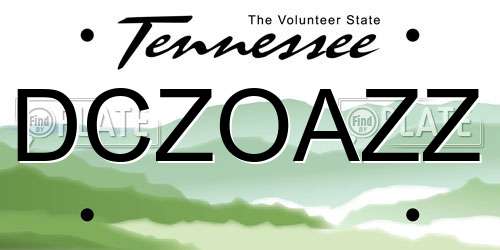 DCZOAZZ Tennessee License Plate